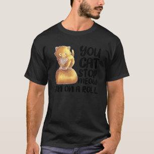 T-shirt Chat Sur Le Dîner Roll Pour Kitten Hommes Femmes