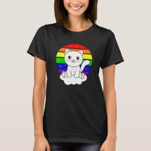 T-shirt Chat Sur Unicorn Rainbow Animaux Mets Unicorns Et