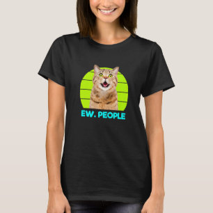 T-shirt Chat Surpris Meow Drôle, Beurk. Illustration de Pe