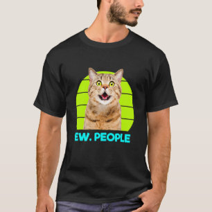 T-shirt Chat Surpris Meow Ew Personnes Illustration Graphi