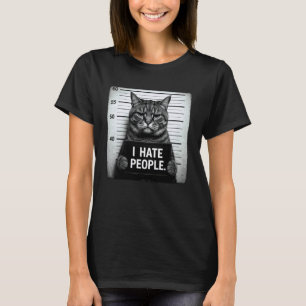 T-shirt Chat Tabby Grincheux Drôle Humeur Massacrante Je D