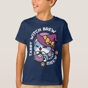 T-shirt Chat Tabby Halloween – Chapeau de Sorcière & Art d
