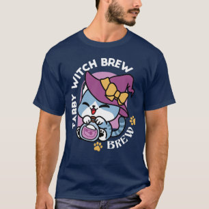 T-shirt Chat Tabby Halloween – Chapeau de Sorcière & Art d