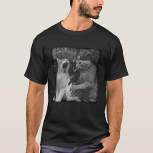 T-shirt Chat Tatoué Gangster Drôle Mème Chat Amoureux Tat