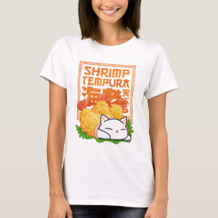 T-shirt Chat Tempura crevette