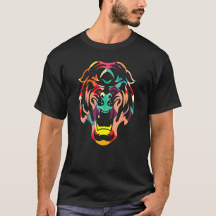 T-shirt Chat Tigre Animal Tête de Tigre Peinture Colorée 2