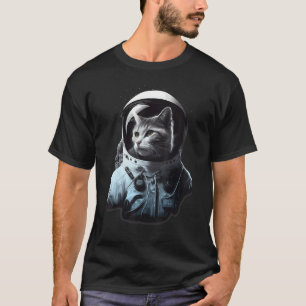 T-shirt Chat tigré de l'espace Astronaute Graphique Kitty