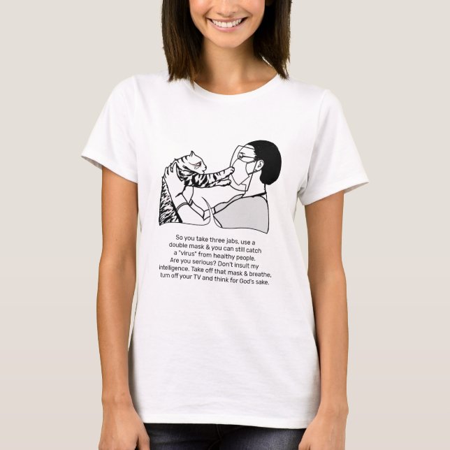 T-shirt Chat tigré et Message (Devant)