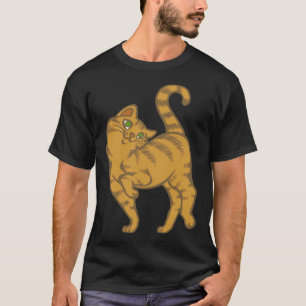 T-shirt Chat tigré jaune Chat tigré orange Joli chaton M