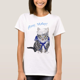 T-shirt Chat tigré marin