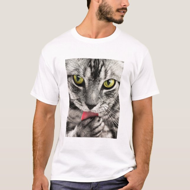T-shirt Chat tigré mignon (Devant)