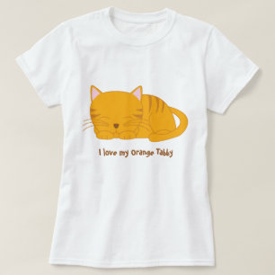 T-shirt Chat tigré orange mignon