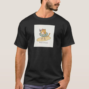 T-shirt Chat Tigre Orange Prêt Pour La Plage De Piscine D'