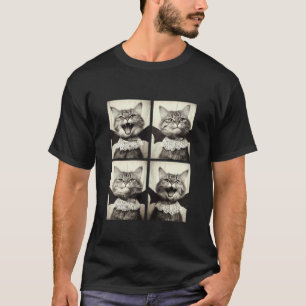 T-shirt Chat tigré vampire drôle avec costume de chauve-so
