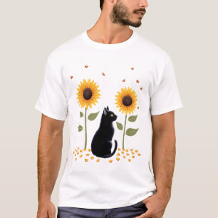 T-shirt Chat Tournesol Arbre de Noël Tournesol Chat Amoure