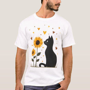 T-shirt Chat Tournesol Arbre de Noël Tournesol Chat Amoure