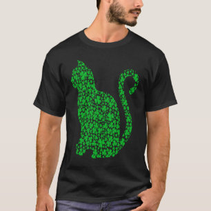 T-shirt Chat  Trèfle Irlandais Chat St Patrick's Day