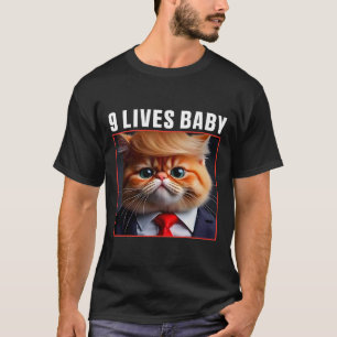 T-shirt Chat Trump 9 Vit Bébé Drôle Vote Pour Trump Chats 