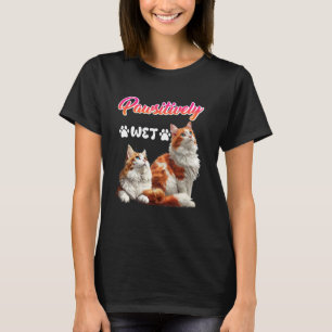 T-shirt Chat Turc de Van NAGEANT TOTALEMENT MOUILLÉ Turc d