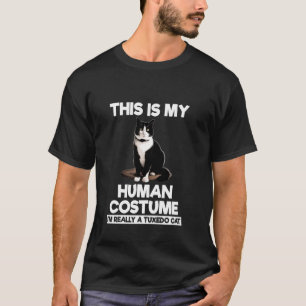 T-shirt Chat Tuxedo Drôle Amateur Halloween C'est Mon Huma