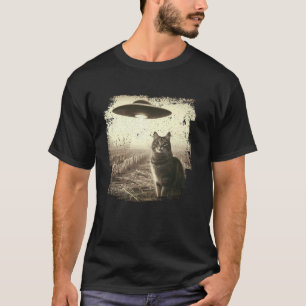 T-shirt Chat & Ufo Selfie, Photographie de nerd Weirdcore