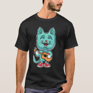 T-shirt Chat Ukulele Chats Chou Mignon Propriétaire Chat U
