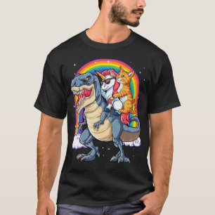 T-shirt Chat Unicorn équitation Dinosaur T Rex Kitten Spa