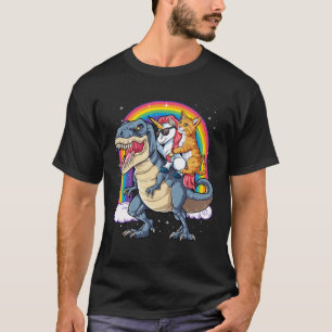 T-shirt Chat Unicorn équitation Dinosaur T Rex Kitten Spa