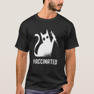 T-shirt Chat Vacciné   Chat   Vaccin