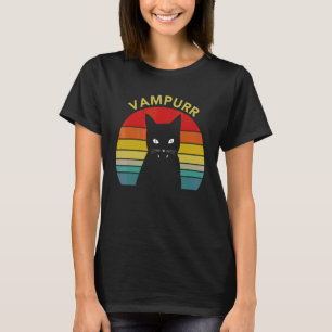 T-shirt Chat Vampurr Dents de Vampire pour Chat Costume Ha