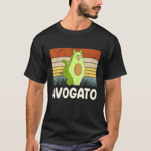 T-shirt Chat Végétarien Avogato Végétal Guérison Avocat Vi