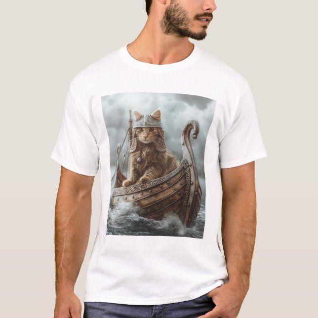 T-shirt Chat viking (Devant)