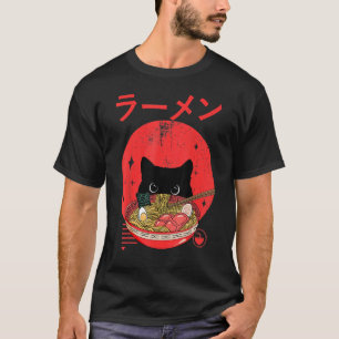 T-shirt Chat Vintage Cadeau Style Japonais Rétro