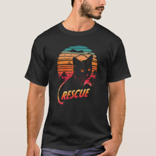 T-shirt Chat Vintage Coucher de soleil Propriétaires de ch