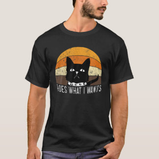 T-shirt Chat vintage | Je Fais Ce Que Je Veux Chat