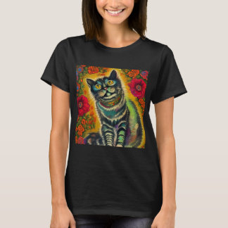 T-shirt Chat vintage Louis Wain Style