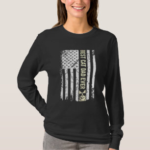 T-shirt Chat Vintage Meilleur Chat Papa Jamais