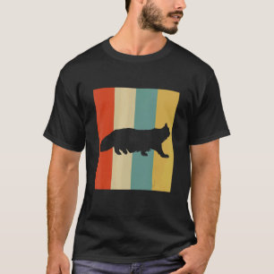 T-shirt Chat Vintage Nebelung Chats Silhouette Félin