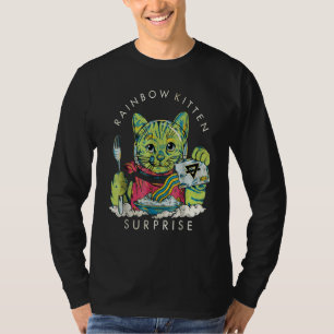 T-shirt Chat Vintage Rainbow Kitten Surprise