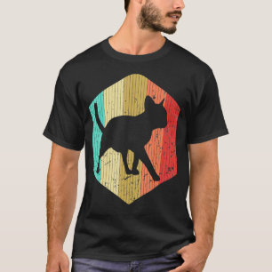 T-shirt Chat Vintage Silhouette de Chat Rétro Animal 70s 8