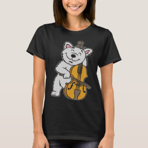 T-shirt Chat violoncelle enseignante de musique