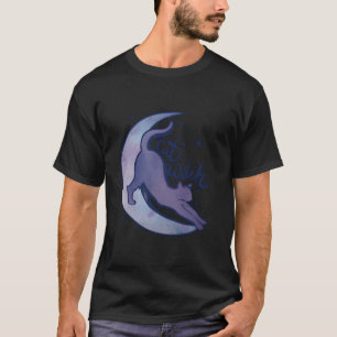T-shirt Chat Witch Moon Kitty Chats Purple Moonchild