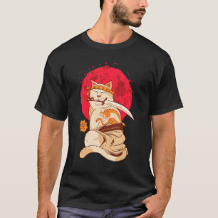 T-shirt Chat Yakuza Épée Japonaise Samouraï Katana Japon T