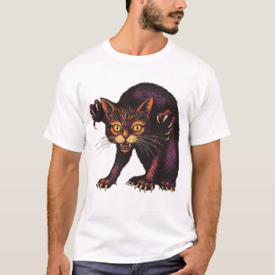 T-shirt Chat Zombie Drôle Effrayant Mignon Chat Mort-Vivan
