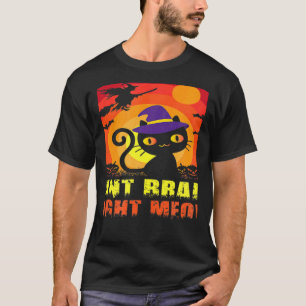 T-shirt Chat Zombie Humoristique Veut Cerveau Tout De Suit