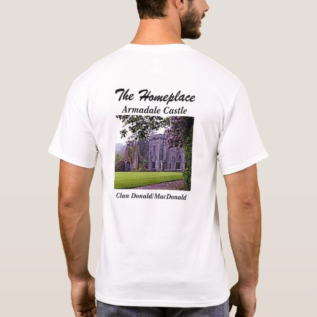 T-shirt Château d'Armadale - Clan Donald/MacDonald (Dos)