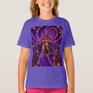 T-shirt Château de Princesse Fantastique Violet Art   Cosm