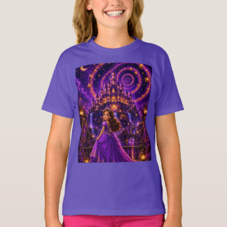 T-shirt Château de Princesse Fantastique Violet Art | Cosm
