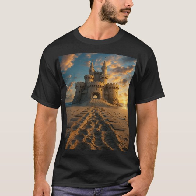 T-shirt Château de sable Sunset - Forteresse de plage Imag (Devant)