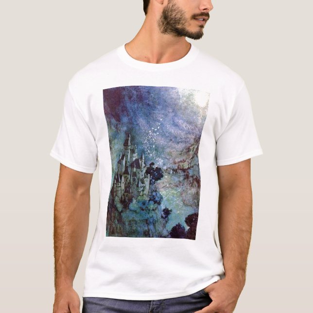 T-shirt Château féerique de terre de beaux-arts (Devant)